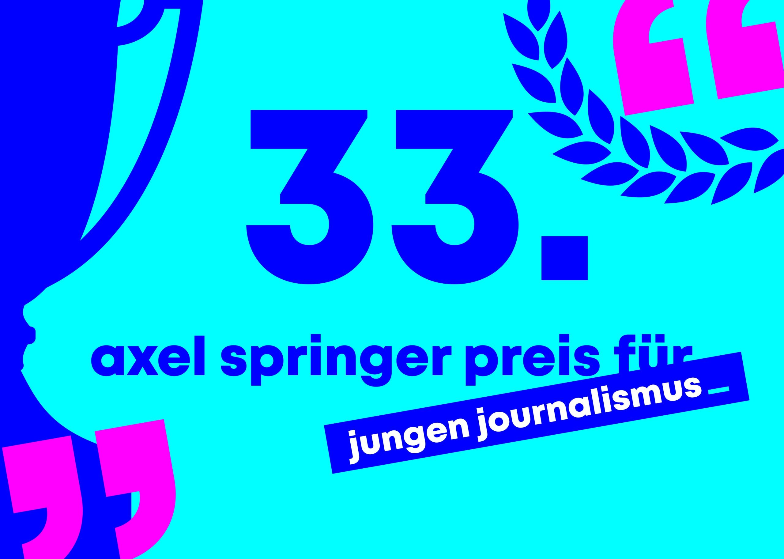 Axel-Springer-Preis für jungen Journalismus ausgeschrieben