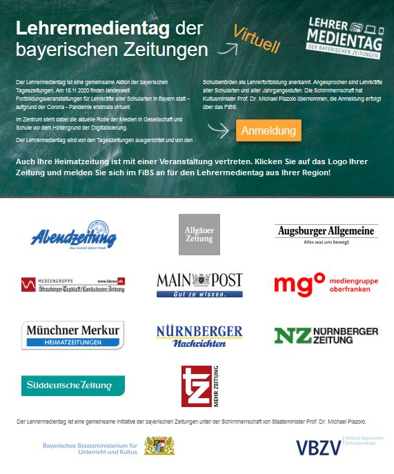 Bayerischer Lehrermedientag 2020 - erstmals digital