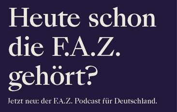 FAZ startet „Podcast für Deutschland“