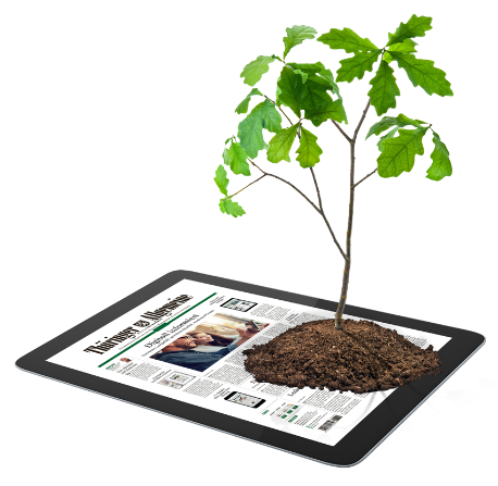 Thüringer Funke-Zeitungen pflanzen für jedes neue E-Paper-Abo einen Baum